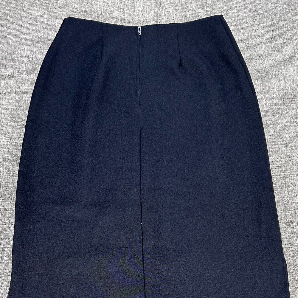 VTG Tracy Evans Maxi Pencil Skirt Women's 9 Black Business Office Side Slit USA - Picture 11 of 15